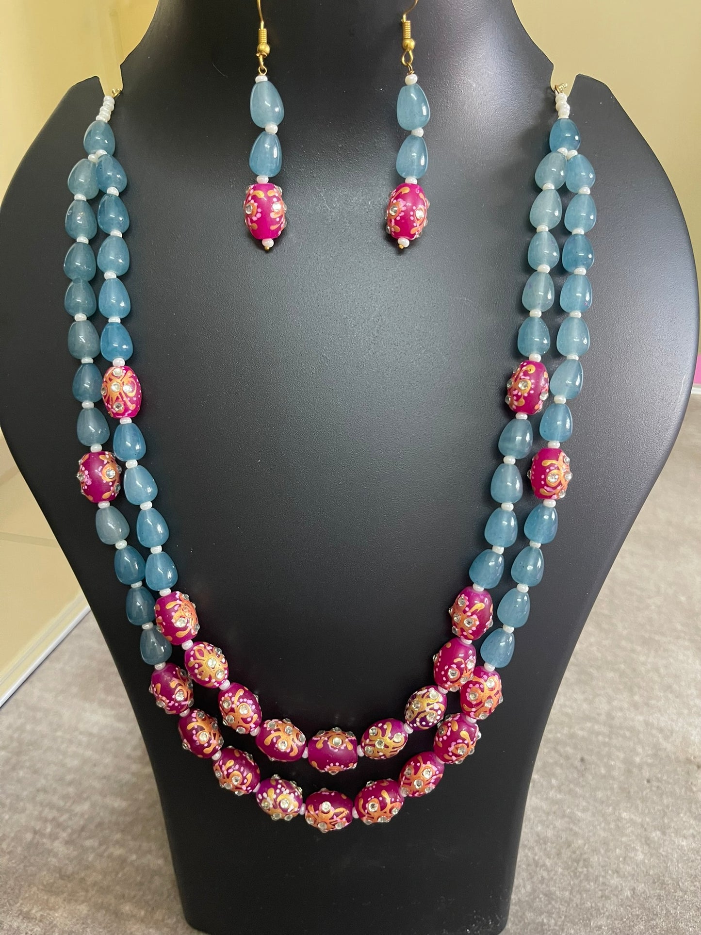 Beads Set - Gray & Pink