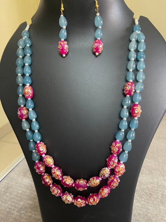 Beads Set - Gray & Pink