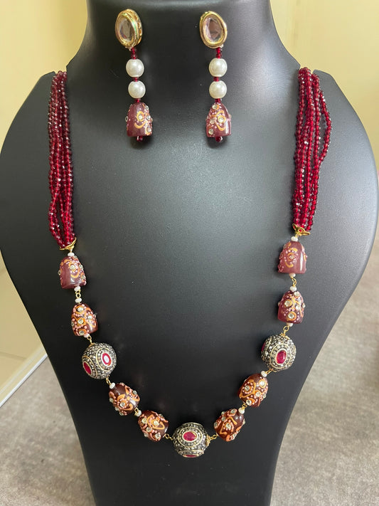 Beads Set - Maroon